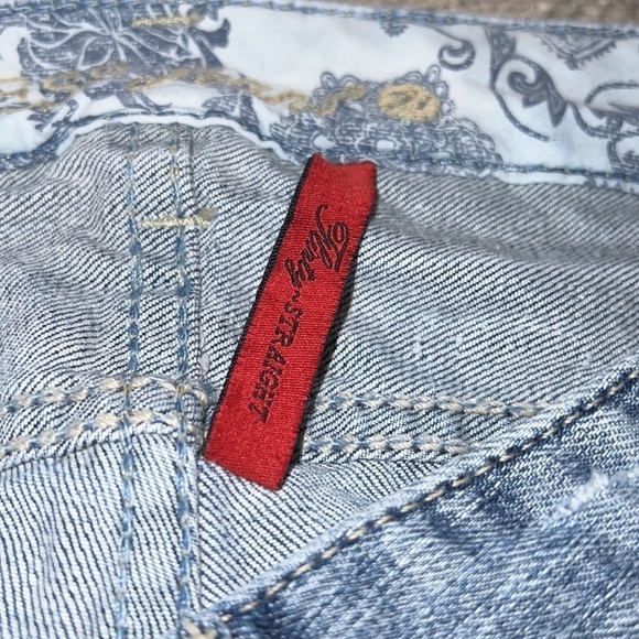 Guess flirty straight distressed ripped  light wash jeans Sz 27 - Picture 9 of 9